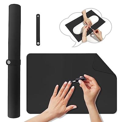 Diesisa Nail Art Table Mat,Foldable Nail Arm Rest Pad for Nails,Soft  Microfiber PU Leather Nail Mat for Table,Waterproof Manicure Pad,Nail Table  Pad for Nail Technician Salon Home-Black - Yahoo Shopping