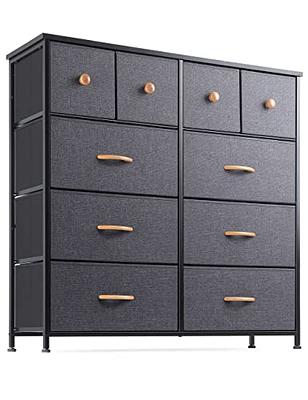 Nicehill Dresser for Bedroom with 10 Drawers, Storage Drawer Organizer,  Tall Chest of Drawers for Closet, Clothes, Kids, Baby, Living Room, Wood