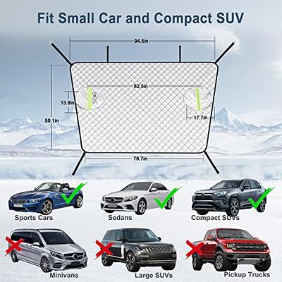 Windshield Cover for Ice and Snow- FOVAL Car Windshield Snow Cover with  Side Mirror Covers- 4-Layer Wiper Window Winter Protector Cover - Frost  Guard Windshield Cover for Compact Cars Gifts Men&Woman 