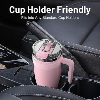 Sursip 24 oz Insulated Cup with Handle, Double Wall Vacuum Stainless Steel  Tumbler with Straw and 2 …See more Sursip 24 oz Insulated Cup with Handle