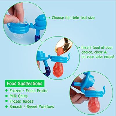 Baby Fruit Feeder/Food Feeder Pacifier for Babies (2 Pack) - HAOBAOBEI Mesh  Teethers for Babies, Infant Teething Toy in Appetite Stimulating Colors