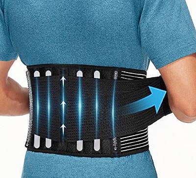 Wellco XL Breathable Back Support Belt for Men & Women Anti-Skid Lumbar Support for Heavy Lifting & Herniated Discs, Gray