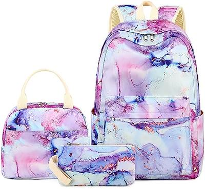 School Backpacks for Teen Girls Marble Bookbags Set Schoolbag with Lunch Box  and Pencil Case - Yahoo Shopping