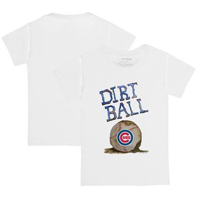 Girls Youth Tiny Turnip White Chicago Cubs Baseball Love Fringe T-Shirt Size: Small