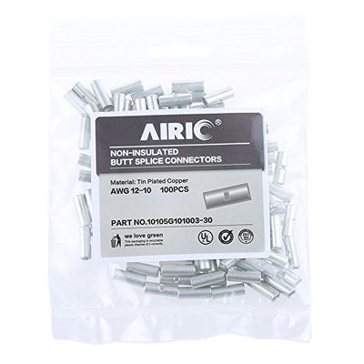 AIRIC Heat Shrink Wire Connectors 100pcs Marine Crimp Terminals 22-10 Gauge  Butt Splice Kit 