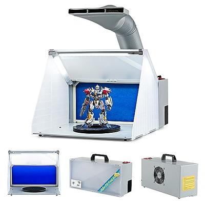 ERGOMASTER Airbrush Spray Booth - Portable Paint Booth with 3 LED