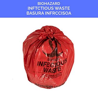 44 Gallon Medical Waste Trash Bags - 1.3 Mil - 150/case