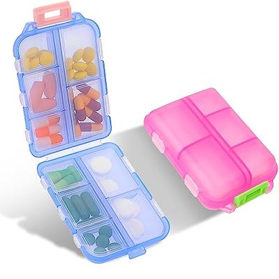 Zannaki Metal Travel Pill Organizer, Portable Waterproof Weekly Pill Box, Large Aluminum Alloy Pill Case Container, BPA Free 7 D