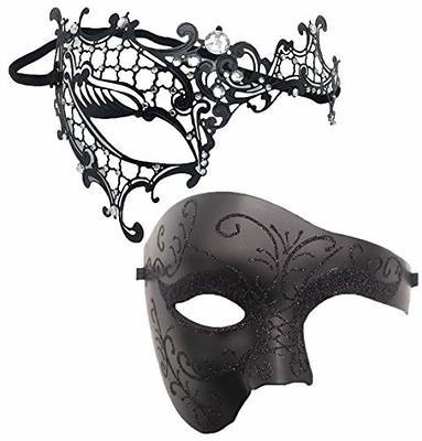 Masquerade Mask For Men Phantom Of The Opera Mask Prom Mardi Gras Haloween  Venetian Half Face Mask - Yahoo Shopping