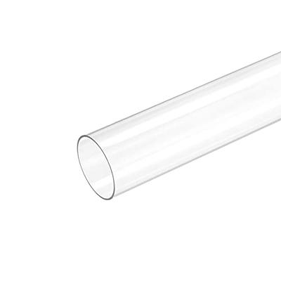 MECCANIXITY Plastic Pipe Rigid Polycarbonate Round Tube Clear 1.5