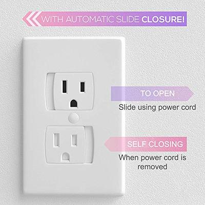 8 Pack Upgraded Self Closing Electrical Outlet Covers