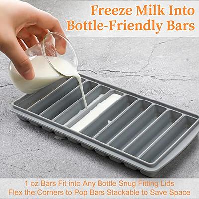 2 Pieces Breastmilk Storage Container Baby Food Milk Silicone Freezer Trays  with Lid Breastmilk Freezer Tray Organizer Ice Trays Silicone Breastmilk  Storage Bag Tray 10-1 oz Bars (Gray) - Yahoo Shopping