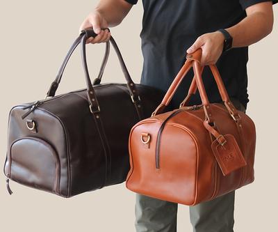 Full Grain Leather Duffle Bag Personalized Leather Travel Bag Large  Capacity Leather Holdall Duffel Bag Mens Leather Gym bag