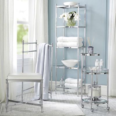 Bath Storage Collection in Chrome - Rolling Valet - Frontgate Resort  Collectionâ„¢ - Yahoo Shopping
