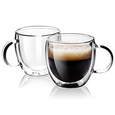 Glass Coffee Mug, Double Walled Heat Insulated Espresso Coffee