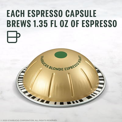 Starbucks by Nespresso Vertuo, Espresso Roast, Dark Roast Nespresso Pods,  10 Count 