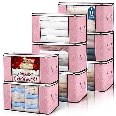 Fab totes 6 Pack Clothes Storage, Foldable Blanket Storage Bags, Storage  Containers for Organizing Bedroom, Closet, Clothing, Comforter,  Organization