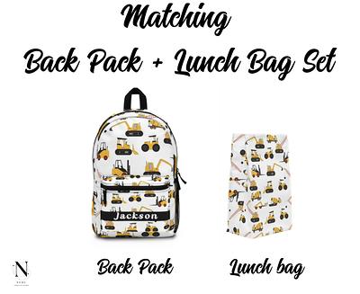 Kids Matching Backpack And Lunch Box Sets