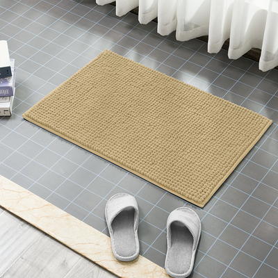 Lochas Microfiber Bathroom Rugs Non Slip Bath Mat Shaggy Soft Absorbent Non  Slip Washable Bath Rug for Bathroom,Gray,24x70 