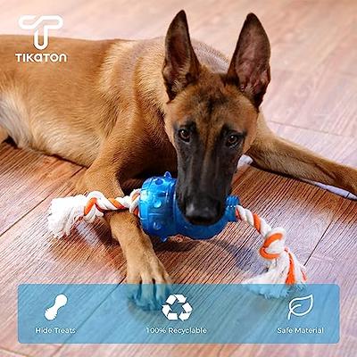 SCHITEC Tug Toy for Dogs, Bungee Tug of War Rope Toys with Squeaky