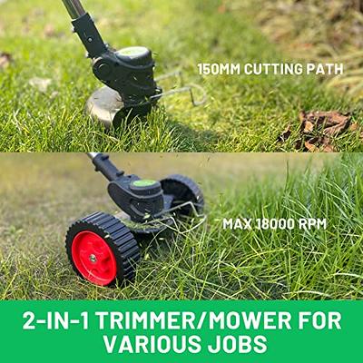  Electric Cordless Weed Wacker,24V 2Ah Battery Powered Weed  Eater with 2 Batteries and 3 Types Blades,Lightweight and Powerful String  Trimmer for Yard and Garden(Black) : Patio, Lawn & Garden