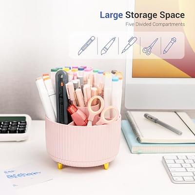 Pink Desk Accessories for Women-5 Piece Desk Organizer