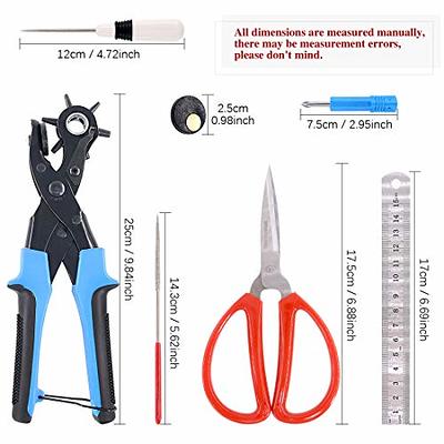 Revolving Leather Belt Hole Punch Plier, Eyelet & Snap Setting Pliers Hand Puncher  Tool Kit Great For Crafts, Diy, Belts - Yahoo Shopping