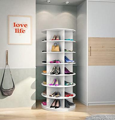 7-Tier Shoe Rack, Vertical Shoe Storage Organizer Freestanding Shoe Tower