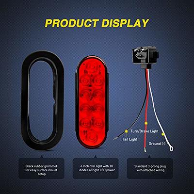 Partsam LED Magnetic Towing Tail Light Wireless LED Trailer Light Kit