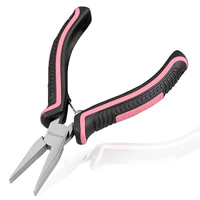 LEONTOOL 5-Inch Mini Flat Nose Pliers for Jewelry Making Smooth