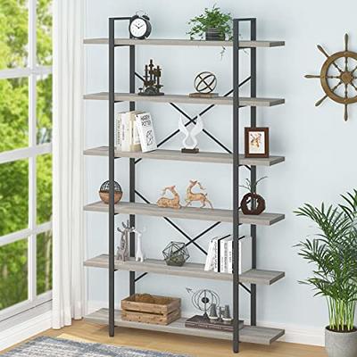Furologee 5 Tier Bookshelf with Drawer, Tall Narrow Bookcase with Shelves,  Wood and Metal Book Shelf Storage Organizer, Industrial Display Standing  Shelf Unit for Bedroom, Living Room, Rustic Brown - Yahoo Shopping