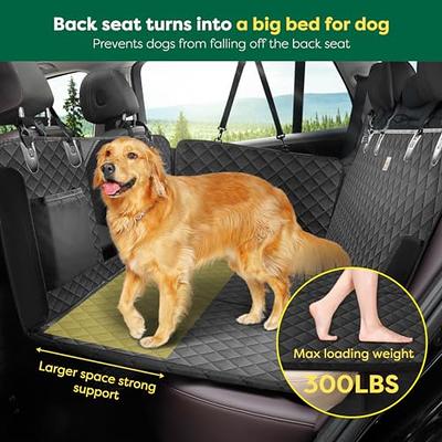 nzonpet Back Seat Extender for Dogs, Foldable Dog Car Seat Cover Hard  Bottom for Back Seat large space,Dog Hammock for Car Travel Bed,Non-Slip