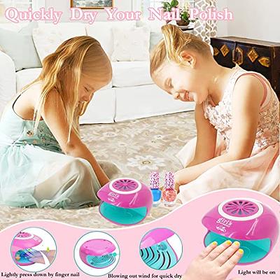 Kids Nail Spa Set with Nail Dryer Peelable Nail Polish Finger