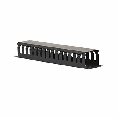 Navepoint 2U Metal Rack Mount Horizontal Cable Manager Duct Raceway for 19 Server Rack