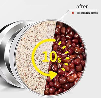 CGOLDENWALL 300g Electric Grain Mill Grinder Safety Upgraded Spice Grinder  Pulverizer Stainless Steel Machine for Dry Spices Herbs Grains Coffee Seeds