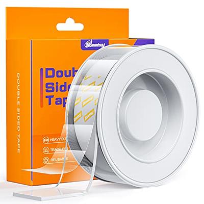 Aeycw Double Sided Tape Heavy Duty, Double Stick Mounting Adhesive Tape  Clear Two Sided Wall Tape Strips, Removable Poster Tape for Home, Office,  Car