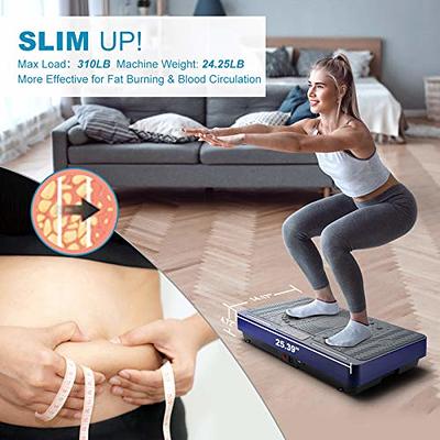 Natini Vibration Plate Exercise Machine - Whole Body Workout  Vibration Platform Lymphatic Drainage Machine for Weight Loss Home Fitness  w/Pilates Bar + Resistance Bands + Remote(Black) : Sports & Outdoors