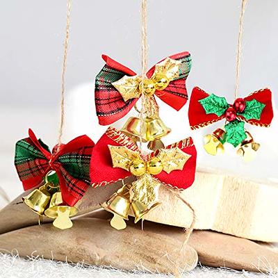 Golden Plastic Decorative Plastic Bells for Home Decor Crafts Artificial  Bells Christmas Hanging Ornaments Jingle Bell 2.5 Inch Size 