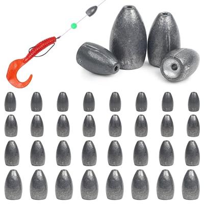  Nako1/16 Oz 10 Pack Tungsten Worm Weights, Fishing