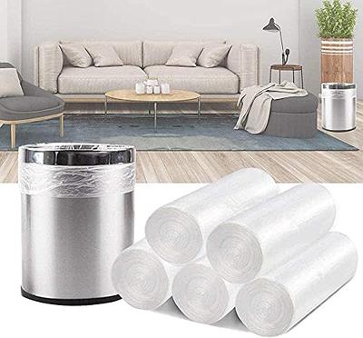 1.2 Gallon 120 Clear Small Trash Bags Bathroom 1 Gallon Garbage Bags  Plastic Wastebasket Mini Trash Bags Can Liners for Home and Office Bins,  120