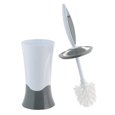 Bath Bliss White Plastic Toilet Brush Holder in the Toilet Brush