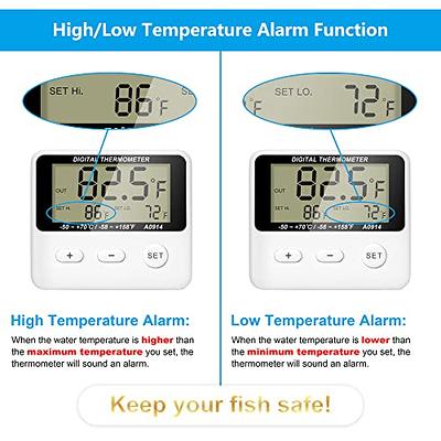 LXSZRPH Reptile Thermometer Hygrometer HD LCD Reptile Tank Digital  Thermometer with Hook Temperature Humidity Meter Gauge for Reptile Tanks