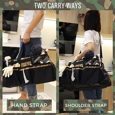Large Cleaning Caddy with Handle, Wearable Cleaning Supplies Organizer with  Detachable Divider Cleaning Tote Bag with Shoulder and Waist Strap for  Cleaners & Housekeepers