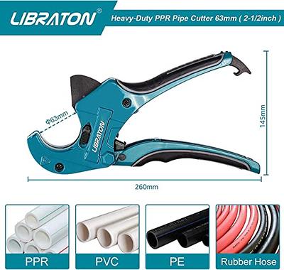 PVC Cutter, Up to 2-1/2, PVC Pipe Cutter 2 Inch, ABS Pipe Cutter, Ratchet  Pipe Cutter Heavy-Duty, Pex Cutting Tool, PEX Pipe Cutter for Cutting PEX,  PVC, PPR Plastic Hoses and Plumbing