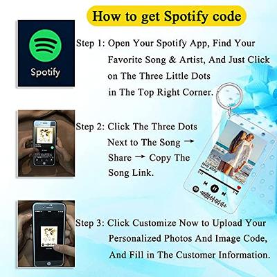 Customizable Song Keychain  Spotify Inspired Customizable