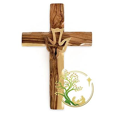 Comfort cross, Holy Land prayer Palm cross made of Olive wood