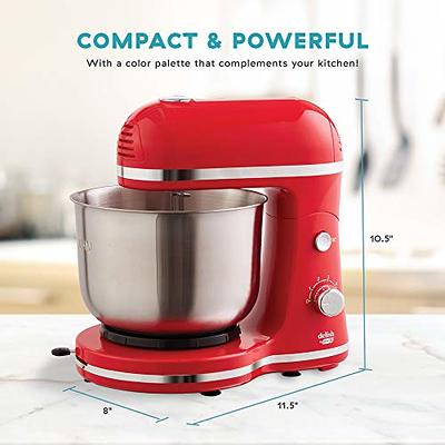 Delish by Dash Compact Stand Mixer, 3.5 Quart with Beaters & Dough Hooks Included - Blue