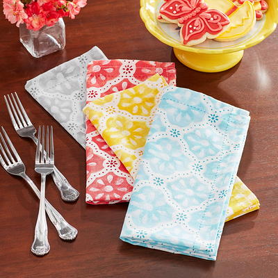 The Pioneer Woman Gingham Waffle Kitchen Towel Set, Multicolor, 20 x 30,  Set of 4 