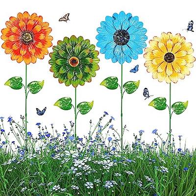 Photect 4 Pieces Decorative Garden Stakes Decorative 20'' Metal Flowers  Garden Decor Yard Decorations Outdoor Flower Plant Stick Floral Picks for  Lawn Front Patio Barnyard Party Pathway (Bright Color) - Yahoo Shopping