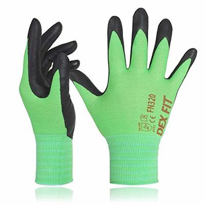 GRX Mens Work Gloves Bulk (12 Pairs) | Breathable Nitrile Gloves (Large, XL  & Medium) | Durable Nylon PU (Large & XL) (Nitrile, Large)